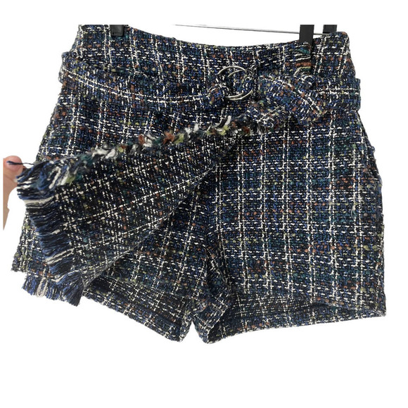 Skies ARE BLUE RAW EDGE TWEED SKORT - Picture 3 of 5